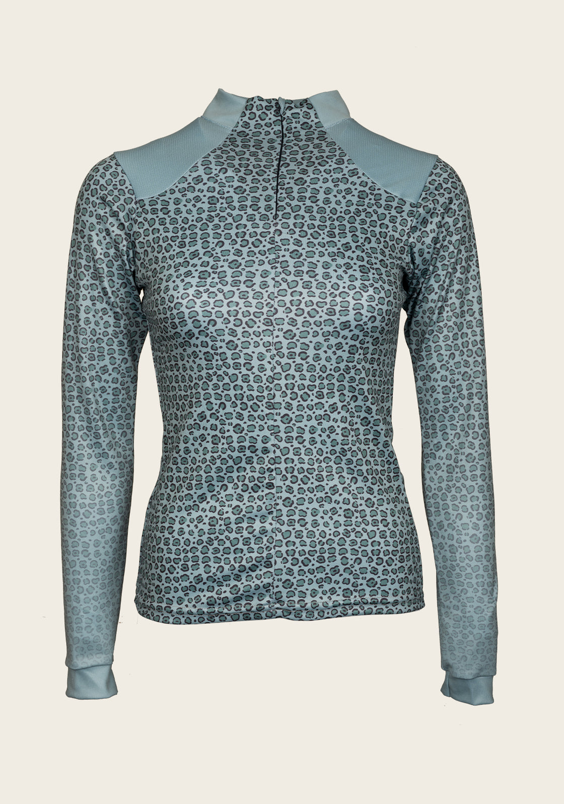 Leopard in Sky Blue Sport Sun Shirt