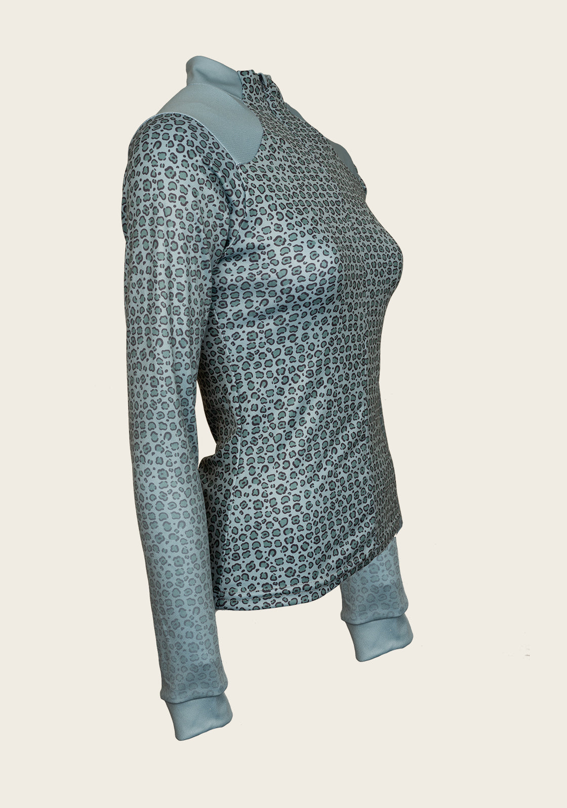 Leopard in Sky Blue Sport Sun Shirt