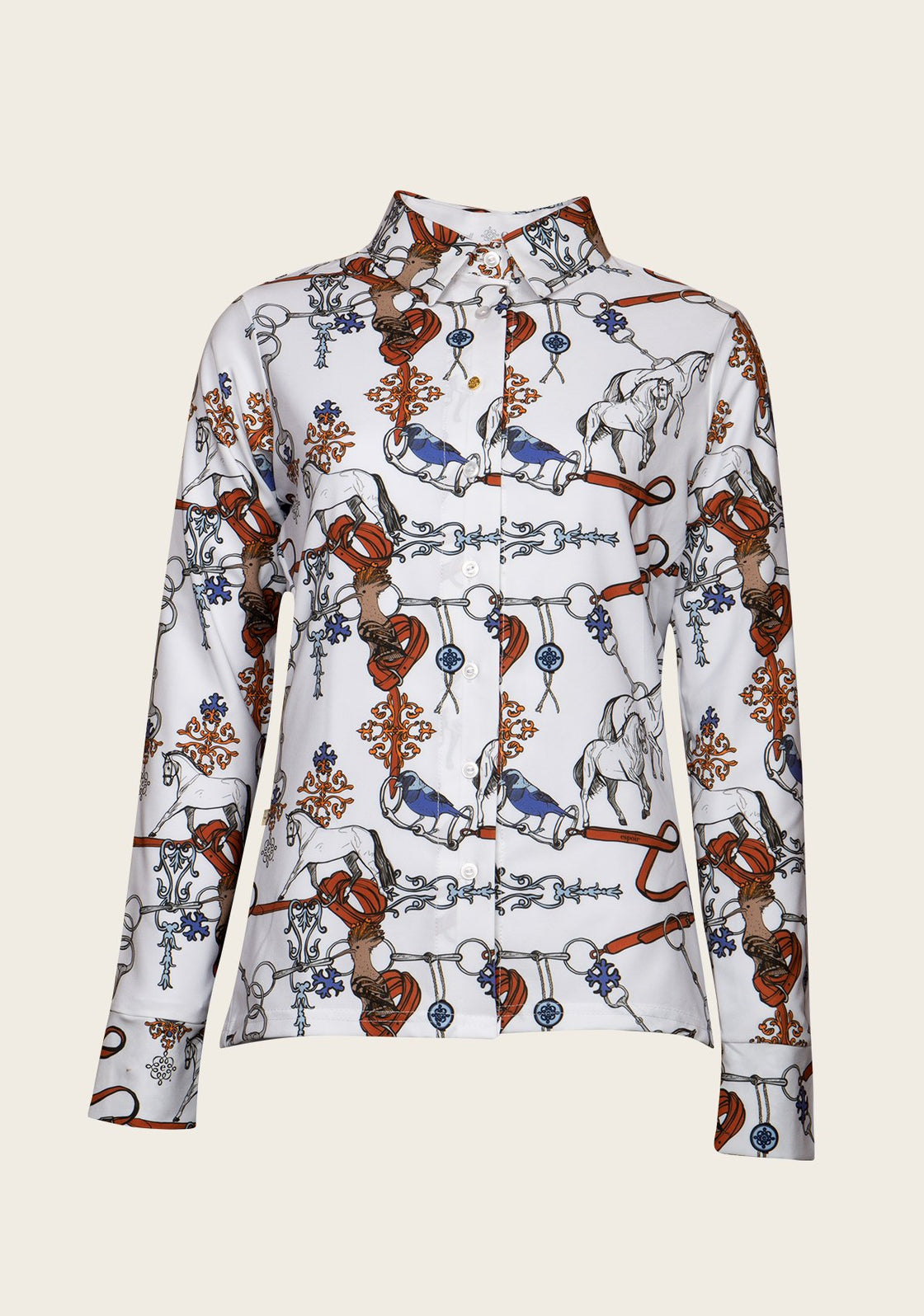 Espoir White Carnival Ladies’ Button Shirt