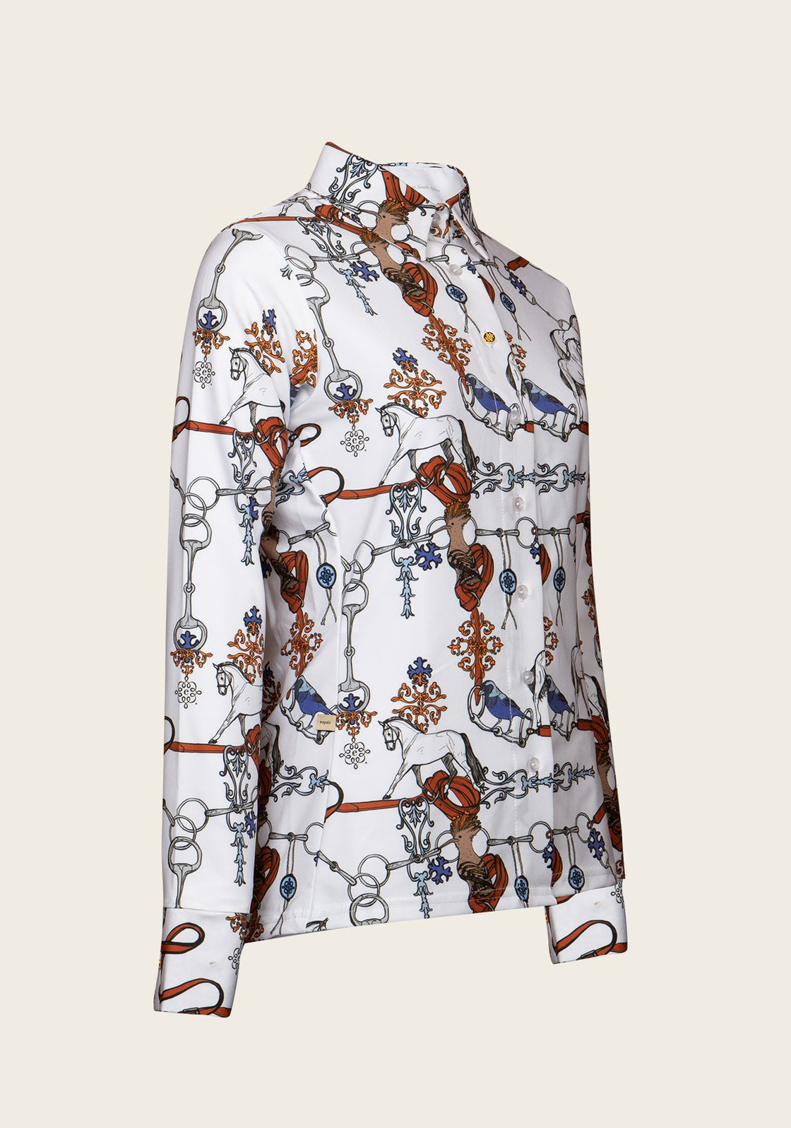 Espoir White Carnival Ladies’ Button Shirt